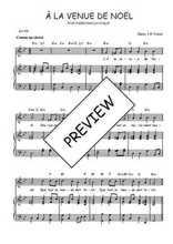Téléchargez l'arrangement de la partition de Traditionnel-A-la-venue-de-Noel en PDF pour Chant et piano