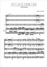 Téléchargez l'arrangement de la partition de De ci, de là, cahin, caha en PDF pour trois voix mixtes et piano