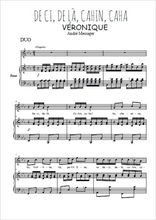 Téléchargez l'arrangement de la partition de andre-messager-veronique-de-ci-de-la-cahin-caha en PDF pour Chant et piano