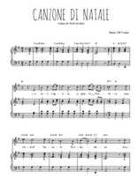 Téléchargez l'arrangement de la partition de canzone-di-natale en PDF pour Chant et piano