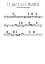Téléchargez l'arrangement de la partition en Sib de la musique La complainte de Mandrin en PDF