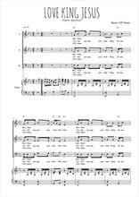 Téléchargez l'arrangement de la partition de Love king Jesus en PDF pour trois voix mixtes et piano